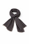 Plaid Linen-Look Cotton Square Shawl/Linen-Effect Cotton Scarf/Natural Textured Scarf - 2