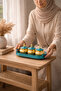 Premium Ramadan Serving Set – Elegant Metal Bowls with Decorative Tray for Home & Celebra - 3