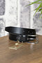 Black Leather Children's Belt 3 cm - 2