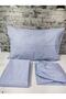 Solid Color Cotton Fabric Double Duvet Cover Set (Elastic Sheet) - 2