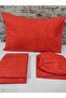 Solid Color Cotton Fabric Single Duvet Cover Set (Elastic Sheet) - 2