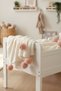 Plush Baby Blanket/Wellsoft Baby Blanket 110X100 cm Baby Blanket with Pompom/ Stroller Cover - 2