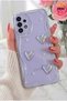 Galaxy A23 Case 3D Heart Pearl Design Pattern Clear Silicone Cover with Camera Protection