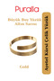 Large Size Ayetel Kürsi Steel Men'S/Women's Ring - Gold Color - 20 mm - 6