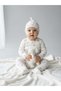 Baby Patterned Snap-On Bodysuit, Booties and Hat Three-Piece Set