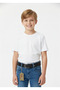 Black Leather Children's Belt 3 cm - 4