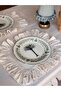 6-Piece Natural Raw Linen Rectangular American Serving Plate/Soup Plate with Ruffle Detail - 5