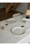 2-Piece Natural Raw Linen Spoon Rest Detailed American Serving Plate/Soup Plate - 5