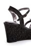 Stone-Embellished Tulle Bowknot Women's Shoes with Padded Heels - 6