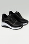 Paris - 1511 High-Sole Stone-Embellished (4cm) Women's Sneakers with Zipper Detail - 3