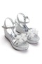 Stone-Embellished Tulle Bowknot Women's Shoes with Padded Heels - 2