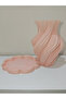 3D Printed Spiral Design Bioplastic Vase & Decorative Tray Set – Modern Home Accessory (Flowers Not Included) - 5