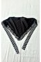 Black Bandana with Lace Waist Tie |   Multi-Purpose Stylish Design - 4