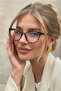 Melone Cat Eye Optical Compatible Set of 2 Ultra Light Women's Blue Light Protection Glasses - 2