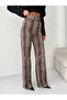 Leopard Print High Waist Wide Leg Pants - 3