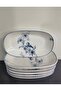 Porcelain Bird 6 Pieces 15 cm (Small) Snack Bowl, Breakfast Bowl, Jam Bowl, Boat-Shaped Plate - 2
