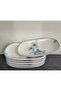 Porcelain Bird 6 Pieces 15 cm (Small) Snack Bowl, Breakfast Bowl, Jam Bowl, Boat-Shaped Plate