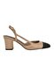 حذاء بكعب سميك وغطاء للأصابع من Slingback - 3