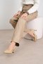 Beliz Genuine Leather Skin Color Women's Stiletto Shoes - 3