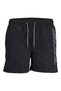 Jack&Jones 12253118 Jpstfiji Jjswim Dobule Logo Men's Swim Shorts Black - 3