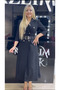 Black Crepe Hijab Long Jacket Dress - 2