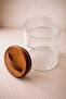 Acacia Vacuum Lid Glass Jar Set - 4