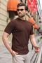 Men's Brown Knitwear T-Shirt 5684 - 2
