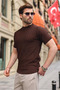 Men's Brown Knitwear T-Shirt 5684 - 5