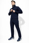 New Season Navy Blue Men's Zippered Stand Collar Tracksuit Set - 5