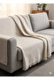 180X300Cm. Multi-Purpose Natural Sofa, Couch, Chaise Longue, Sofa Bed Arm Covering Sofa Cover Light Cream - 2