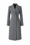Gray Cashmere Coat with Belted Waist