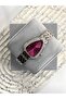 Bigga Triangle Silver Inside Burgundy Women's Wristwatch - 2