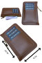 Faux Leather 6 Card Holder and Zippered Coin Compartment Card Holder Wallet