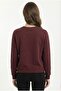 Women's Relax Fit Comfortable Cut Cotton Soft Textured Fleece Lined Crew Neck Sweatshirt - 4