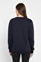 Women's Relax Fit Comfortable Cut Cotton Soft Textured Fleece Lined Crew Neck Sweatshirt - 4