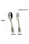 Children's Stainless Steel Fork Spoon Set Teddy Bear Patterned - 3