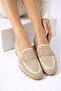 Women's Stoned Babet | Mery Ceyn Stoned Blunt Square Loafer Stylish Ballet Flats - 7