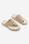 Women's Genuine Leather Flip-Flop Slippers with Straps and Studs, Nobi Beige Suede - 5