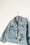 Floral Detailed Denim Jacket and Denim Shorts Skirt Set, Holiday and Casual Girls' Set - 6