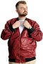 Fashion XL Large Size Men's Summer Thin College Coat Zipper Jesica 22612 Claret Red