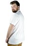 Mode XL Large Size t Shirt Polo Lycra Single Jersey Embroidery 21554 White - 6