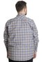 Fashion XL Large Size Men's Shirt Plaid Long Sleeve 23300 Purple - 4