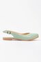 Women's Misty Water Green Open Back Pointed Toe Casual Ballet Flats - 2