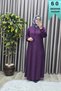 Women's Hijab Clothing Plus Size Square Neck Robe Lina Dress