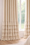 Frilly Design Natural Vintage Cotton Linen Curtain (En X Boy) - Single Wing - Non- Pleated