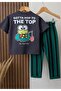 Boys' Printed Cotton Jogger Pants and Top Set - 5