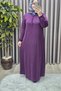 Women's Hijab Clothing Plus Size Square Neck Robe Lina Dress - 6