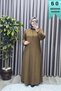 Women's Hijab Clothing Plus Size Square Neck Robe Lina Dress