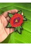 Iron-On Embroidery Flower Motif Sewing Accessory 10X9 cm
