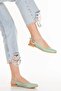 Women's Misty Water Green Open Back Pointed Toe Casual Ballet Flats